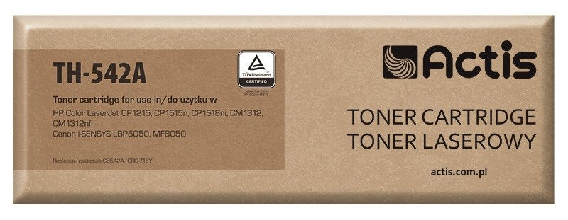 Actis TH-542A Toner (replacement for HP 125A CB542A, Canon CRG-716Y; Standard; 1,500 pages; yellow)