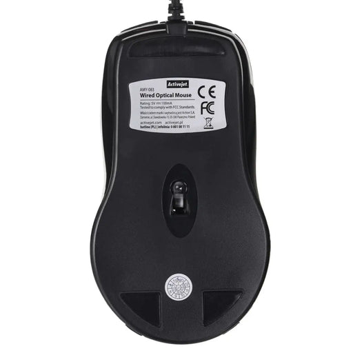Activejet AMY-083 Mouse wired USB (optical; 1000 DPI; black) - MicePER-MYS<<<Input / Output DevicesPER<<<ActionPL