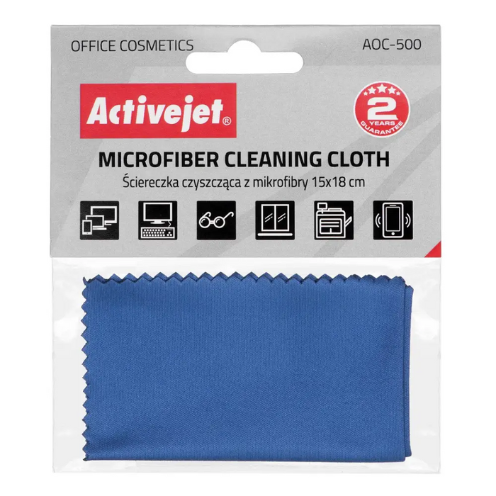 Activejet AOC-500 Microfiber cleaning cloth 15x18cm - CleanersARC-CZS<<<CleanersARC<<<ActionPL