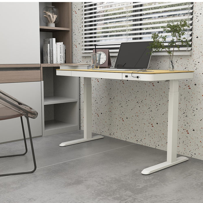 ACTIVEJET desk with electric height adjustment 140x70 ET119W-C white/oak