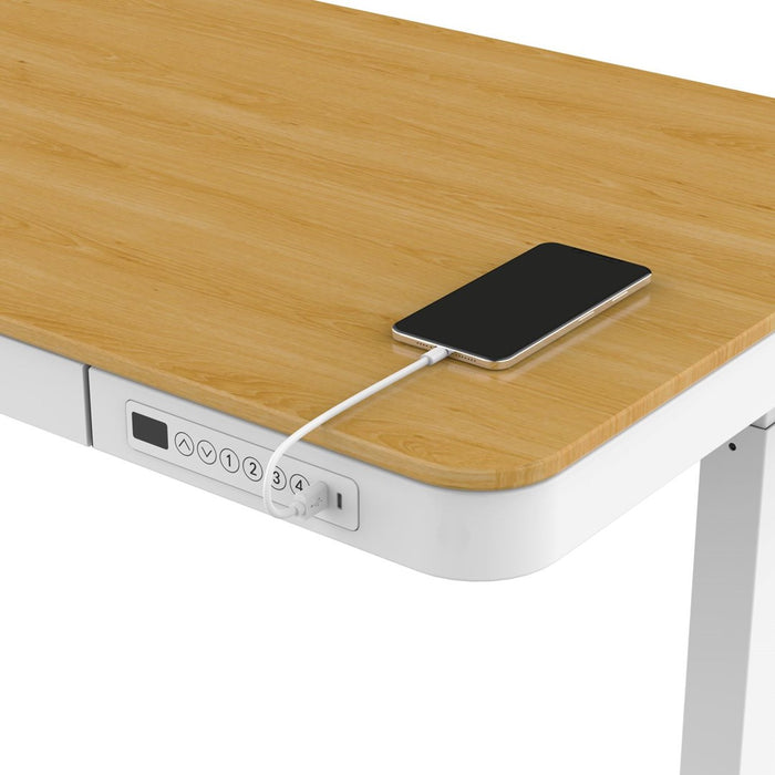 ACTIVEJET desk with electric height adjustment 140x70 ET119W-C white/oak