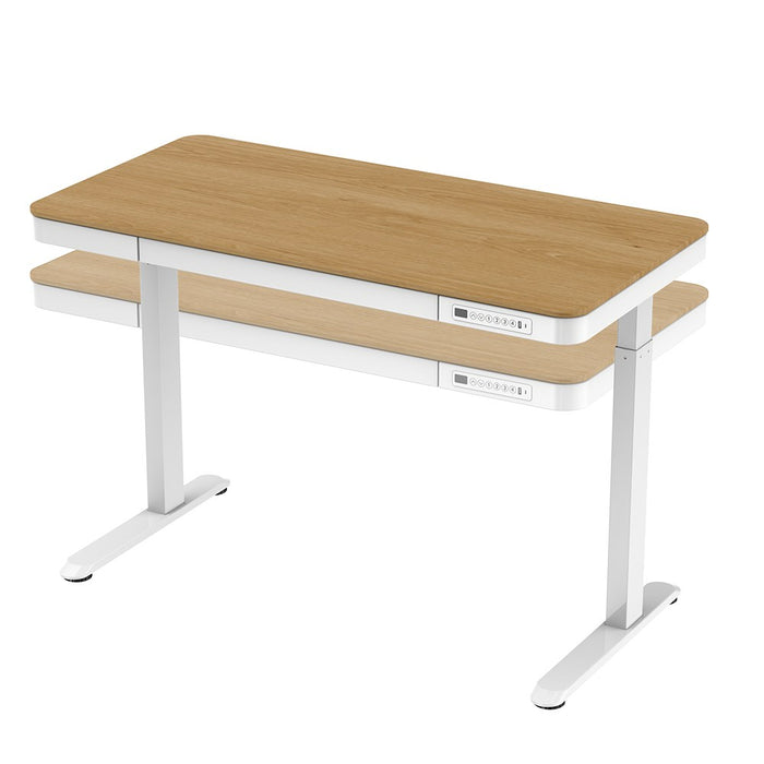 ACTIVEJET desk with electric height adjustment 140x70 ET119W-C white/oak