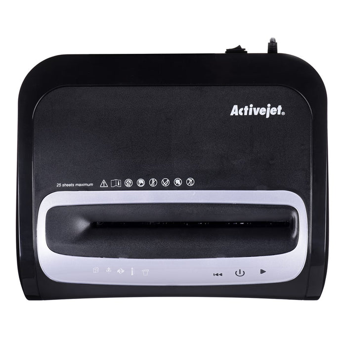 Shredder Activejet ASH-2502C, P-4, 28 l, shreds 4x40 mm, black