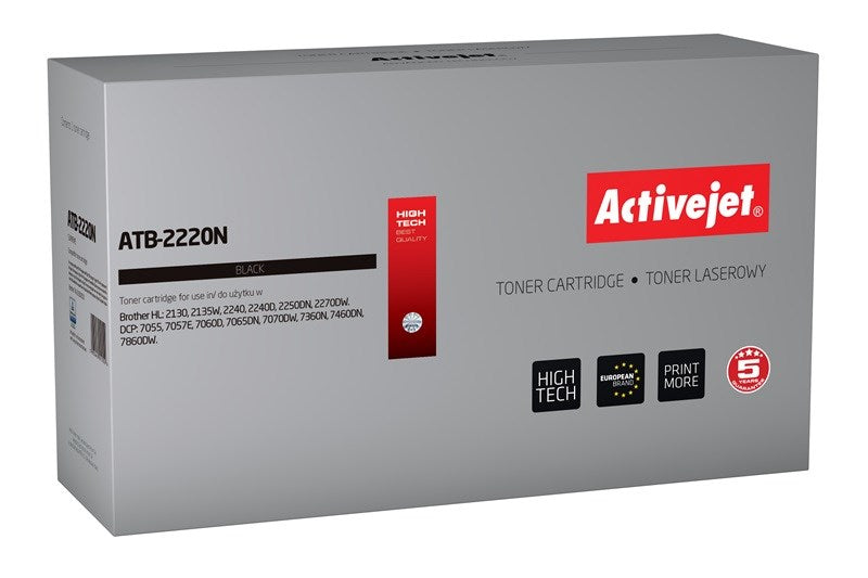 Activejet ATB-2220N Toner (Replacement for Brother TN-2220, TN2220/TN-2010, TN2010; Supreme; 2600 pages; black)