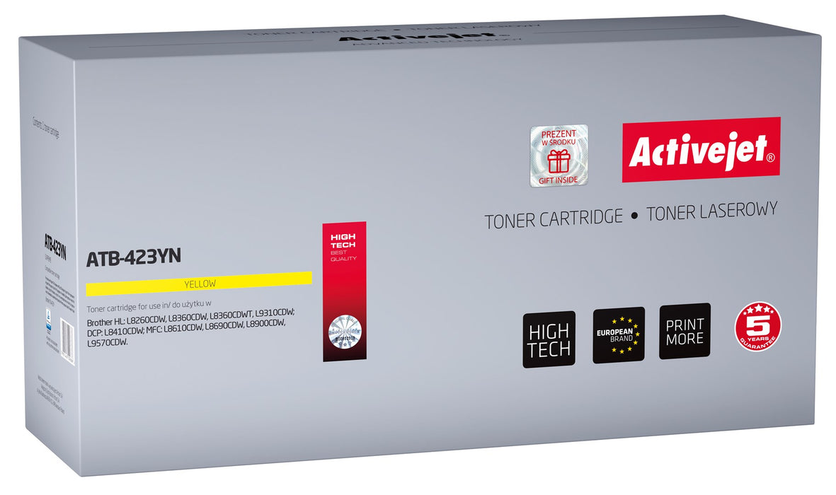 Activejet ATB-423YN toner (replacement for Brother TN-423Y; Supreme; 4000 pages; yellow)