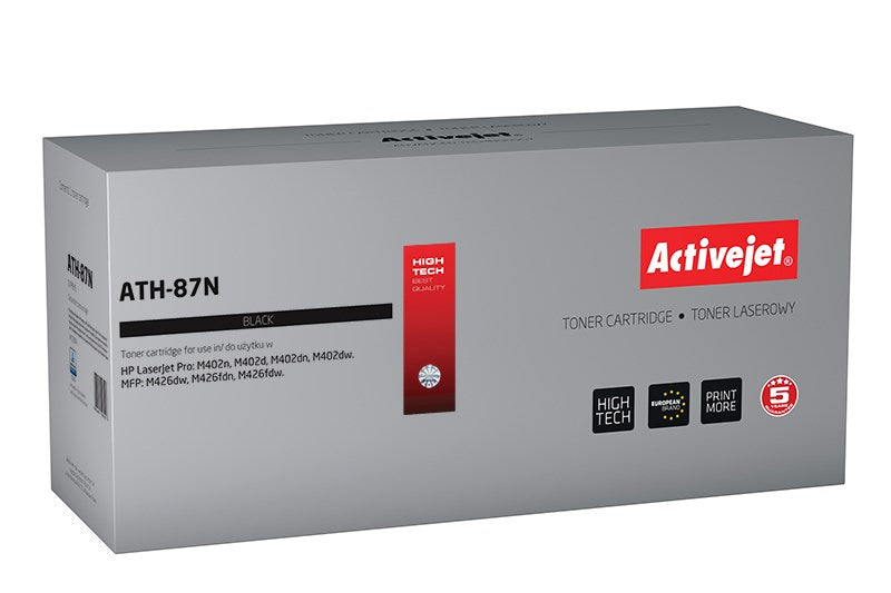 Activejet ATH-87N toner (replacement for HP 87A CF287A; Supreme; 9000 pages; black)