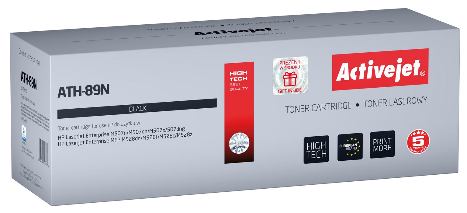 Activejet ATH-89N toner (replacement for HP CF289A HP 89A HP89A; Supreme; 5000 pages; black) - with chip