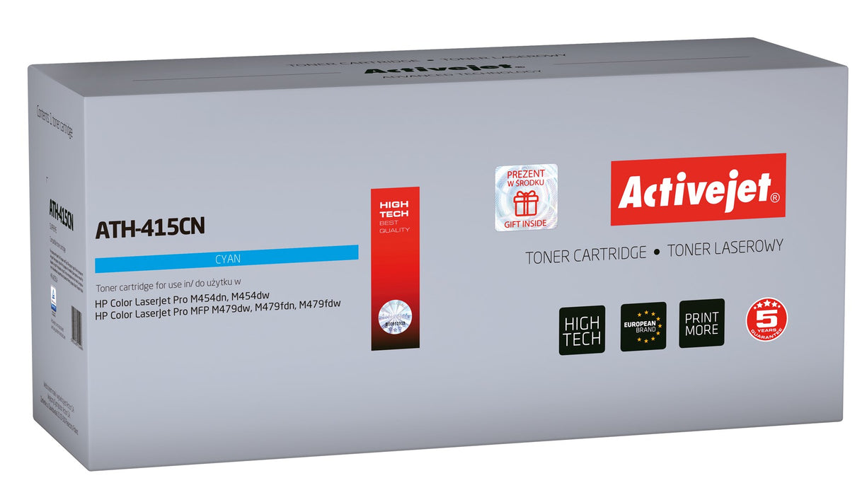 Activejet ATH-415CN Toner (replacement for HP 415A W2031A; Supreme; 2100 pages; blue) with chip