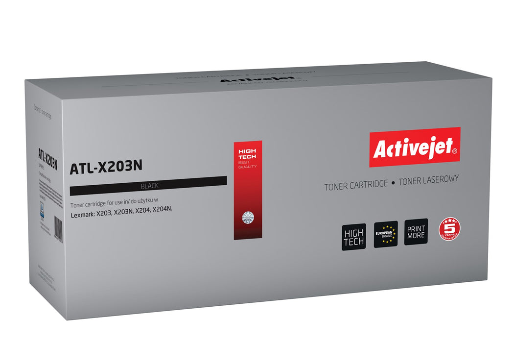 Activejet ATL-X203N Toner (Replacement for Lexmark X203A21G; Supreme; 2500 pages; black)