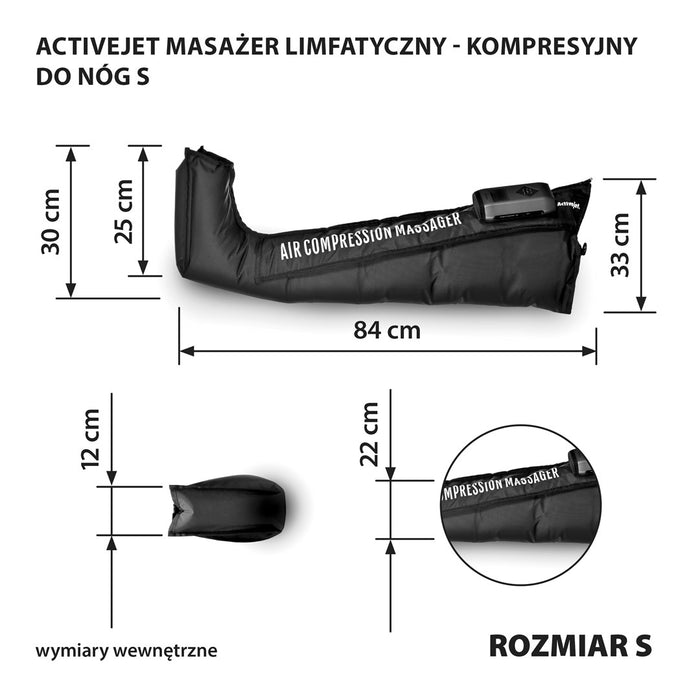 Activejet ACM-PLUS-A1 S lymphatic compression massager for legs