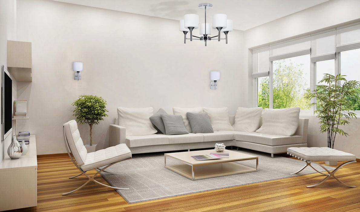 Classic chandelier pendant ceiling lamp Activejet MIRA Chrome 5xE27 for living room