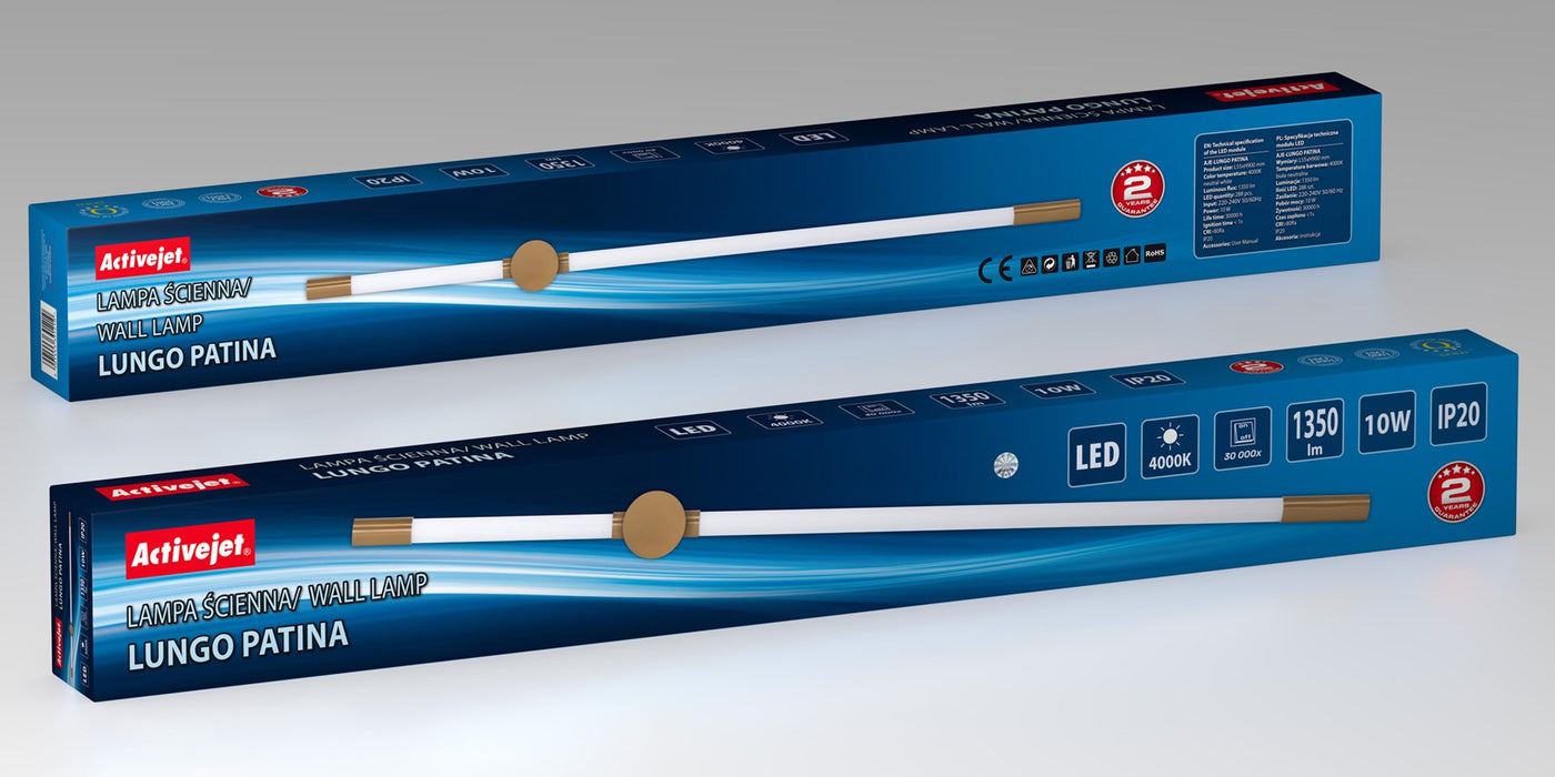 Activejet LED wall lamp AJE-LUNGO Patina