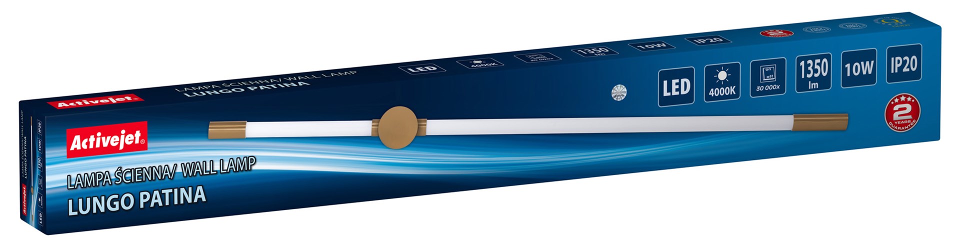 Activejet LED wall lamp AJE-LUNGO Patina