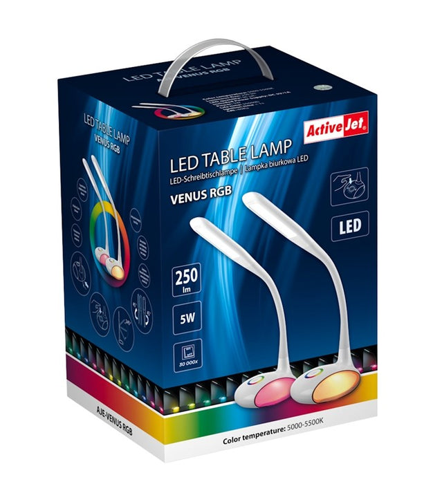 Activejet LED desk lamp VENUS with RGB base
