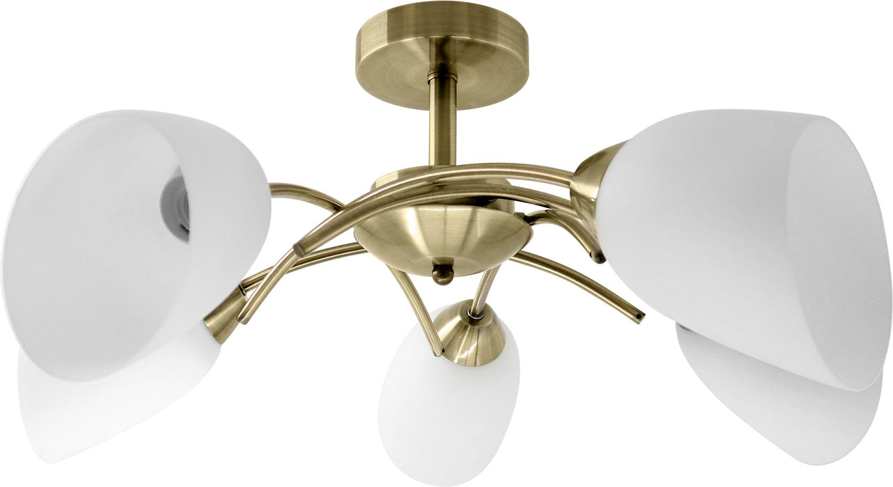 Classic ceiling chandelier pendant lamp Activejet NIKITA Patina 5xE27 for living room