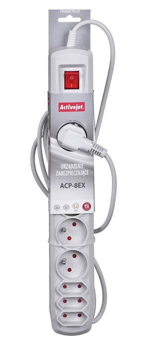 Activejet APN-8G/1,5M-GR power strip with cord