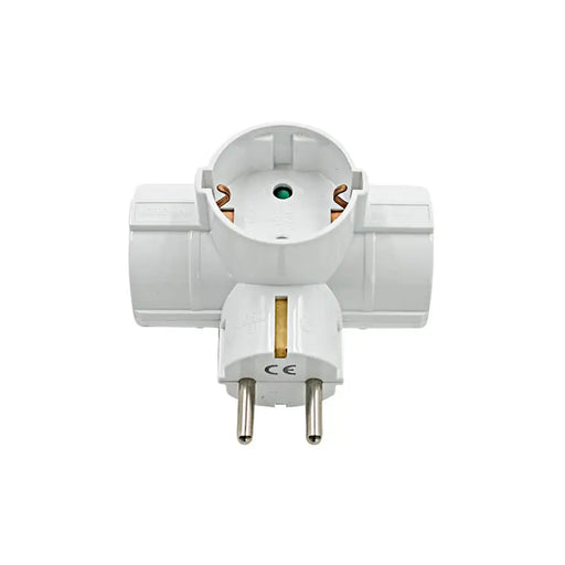 ADAPTER 3 SOCKETS T-SHAPED WITH CHILD PROTECTION WHITE VITO TRIPLO - Разклонители и
