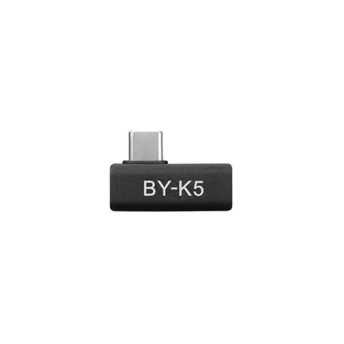 Adapter BOYA USB-C female to male Angled Black - Кабели за мобилни