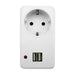 ADAPTER CONTACT SHUKO + 2 USB SYNCHRO USB-D1 - Разклонители и адаптери<<<Електроматериали<<<Praktiker&&&Разклонители и