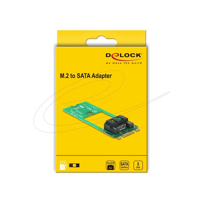 Adapter Delock 62517 Interface Key M.2 2260 B + M to Sata 7 Pin - Входно-изходни контролери<<<Компютърни