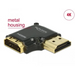 Adapter Delock 65661 HDMI-A female with Ethernet - HDMI-A male 4K 90° Black - Адаптери конвертори<<<Кабели<<<ValiAPI