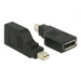 Adapter Delock mini DisplayPort 1.2 male - DisplayPort female 4K 90° - Адаптери конвертори<<<Кабели<<<ValiAPI