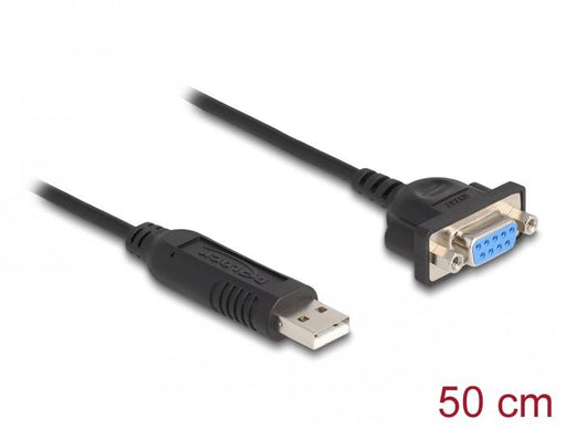 Adapter DeLock USB 2.0 - RS-232 D-Sub 9 female 50 cm - PC кабели<<<Кабели<<<ValiAPI