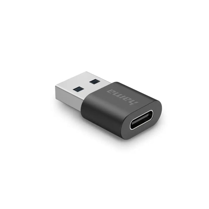 Adapter HAMA USB-A male - USB-C female USB 3.2 Gen 2 10 Gbit/s Black - Кабели за мобилни