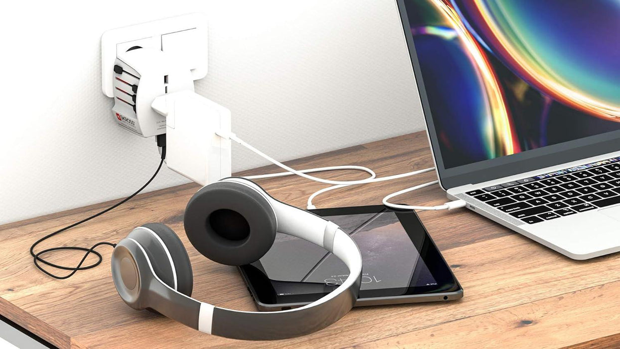 Adapter SKROSS PRO MUV USB-A USB-C 1.302962 World White - Аксесоари за контакти<<<Продукти за дома<<<ValiAPI