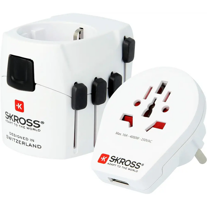 Adapter SKROSS PRO USB 1.302539 World White - Аксесоари за контакти<<<Продукти за дома<<<ValiAPI