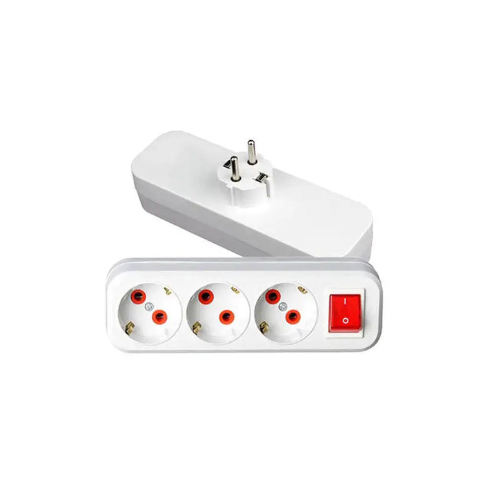ADAPTER STRAIGHT WITH PLUG AND KEY 3 SOCKETS 16A VITO - Разклонители и
