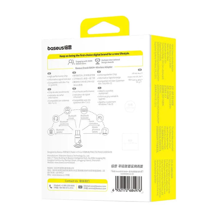 Adapter USB Baseus Encok BA04+ Bluetooth 5.4 - Accessories<<<Headphones<<<Audio<<<InnproXML&&&USB adapters<<<HurtelXML