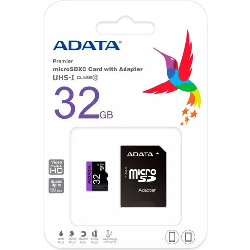 ADATA 32GB MicroSDHC UHS-I CLASS 10 (with adapter) - Flash медии<<<ADATA памети и аксесоари<<<ADATA<<<PolyComp