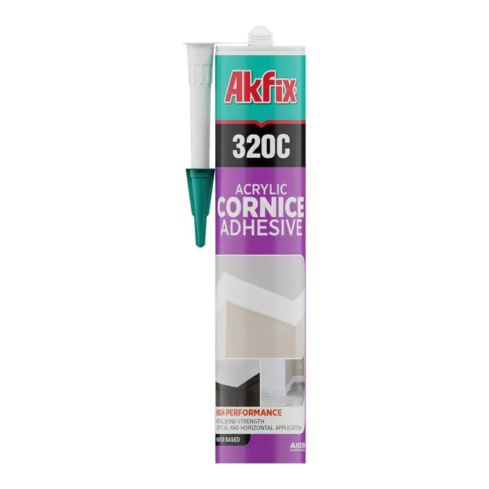 ADHESIVE FOR MOLDINGS AND Plinths 320C 310 ML AKFIX - Лепила<<<Лепила и ленти<<<Бои и