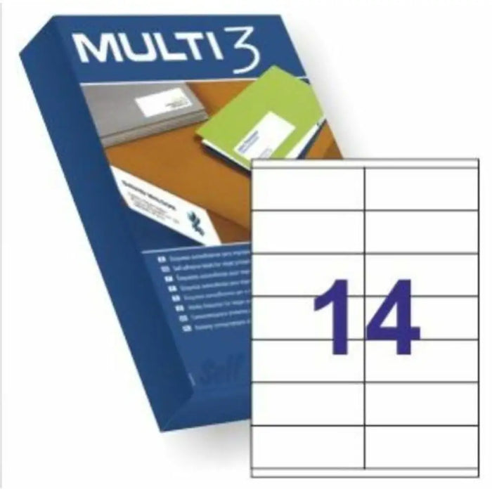 Adhesive labels MULTI 3 White Upright 500 Sheets 105 x 42,4 mm - Електроника Периферни и резервни части<<<Компютри|