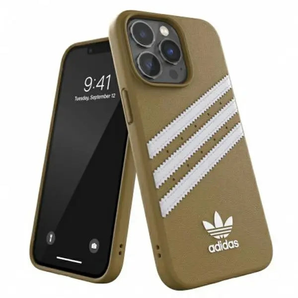 Adidas OR Molded Case PU for iPhone 13 Pro Max - Beige and Gold - Cell phone cases and covers<<<HurtelXML