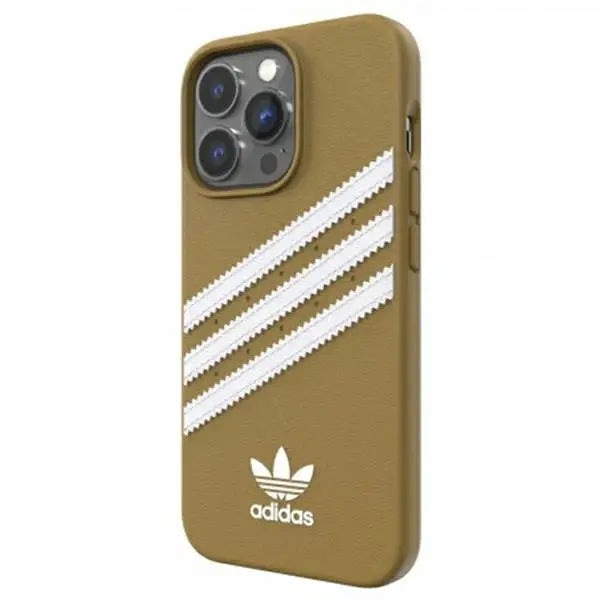 Adidas OR Molded Case PU for iPhone 13 Pro Max - Beige and Gold - Cell phone cases and covers<<<HurtelXML