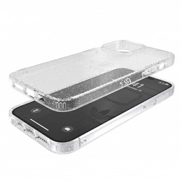 Adidas OR Protective Clear Case Glitter for iPhone 13 Pro Max - Transparent Silver