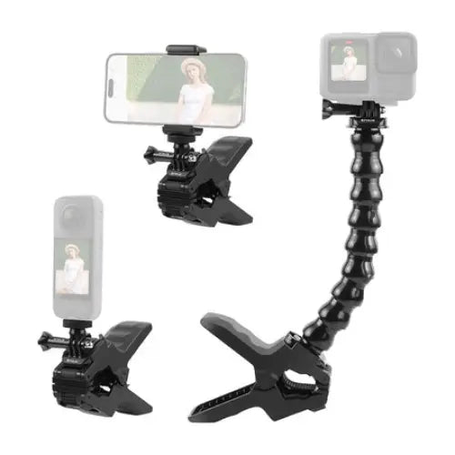 Adjustable mount for sporotome cameras Puluz with clamp - Booms and selfie sticks<<<Mounts<<<Tripods<<<Selfie