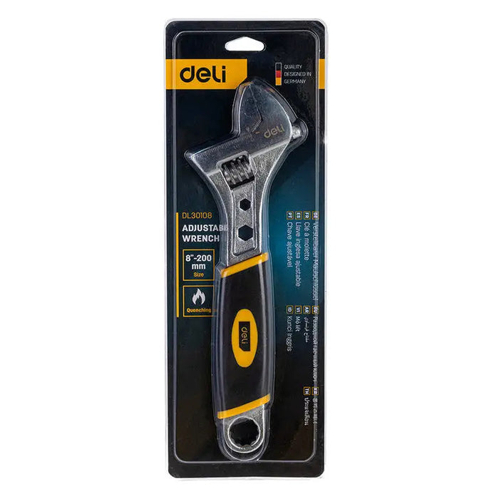 Adjustable Wrench with Plastic Handler Deli Tools EDL30108 8’’ (silver) - Wrenches<<<Tools<<<InnproXML