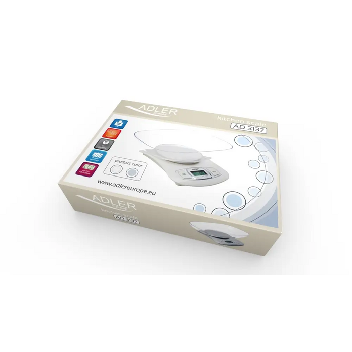 Adler AD 3137s Silver Countertop Electronic kitchen scale - Kitchen scalesAGD-WGK<<<Home Appliance