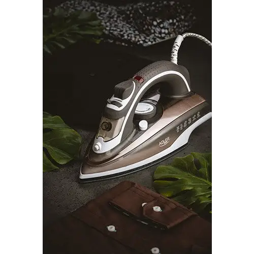 Adler AD 5030 iron Steam iron Ceramic soleplate 3000 W Brown Grey White - IronsAGD-ZEL<<<Home Appliance