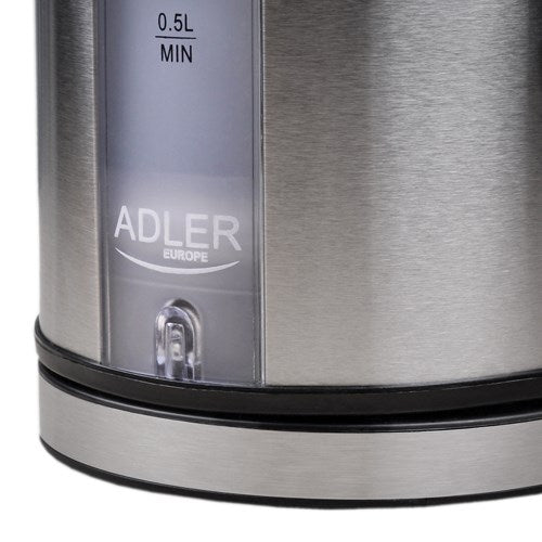 Adler AD 1216 electric kettle 1.7 L Black,Silver 2200 W