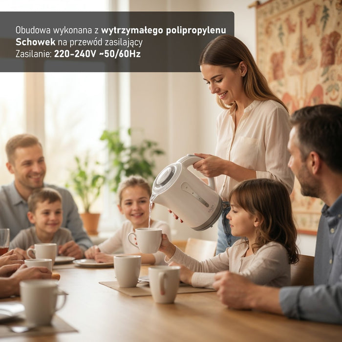 Adler AD 1244 electric kettle 2.5 L 2200 W white and blue