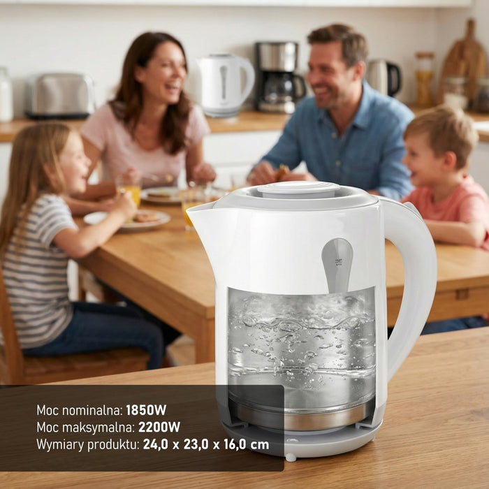 Adler AD 1244 electric kettle 2.5 L 2200 W white and blue
