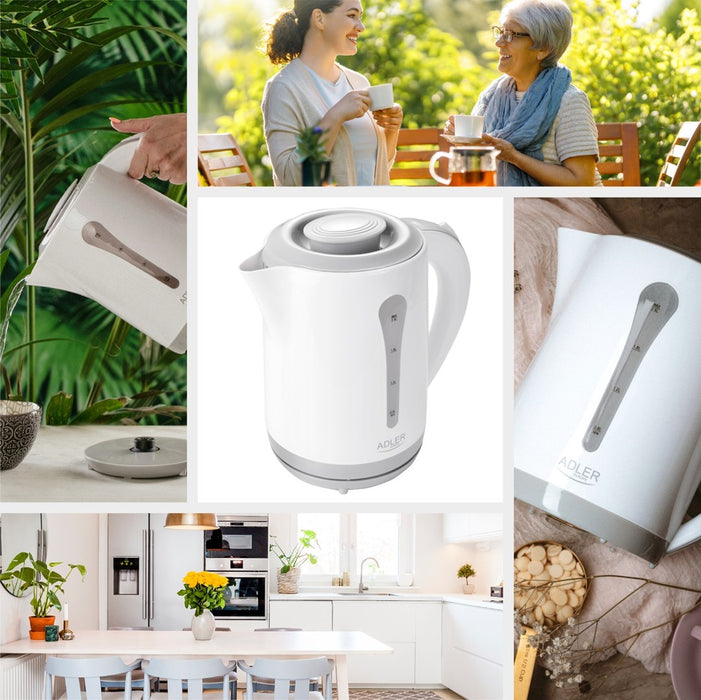 Adler AD 1244 electric kettle 2.5 L 2200 W white and blue