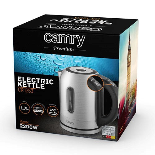 Camry CR 1253 electric kettle 1.7 L Stainless steel 2200 W