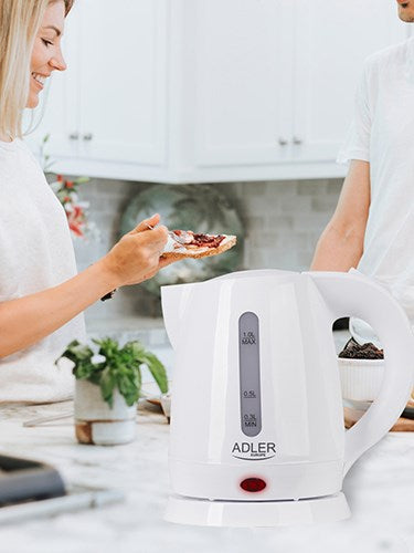 Adler AD 1272 electric kettle 1 L 1600 W Hazelnut, White