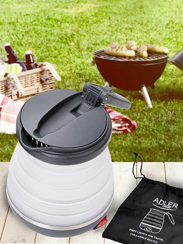 Adler AD 1279 electric kettle 0.6 L 750 W Black, White