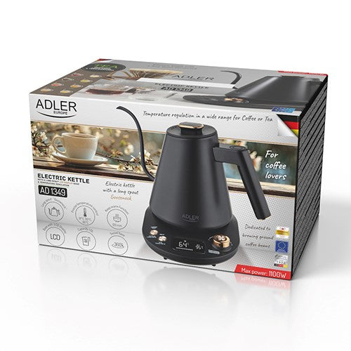 Adler AD 1349 Electric kettle with long spout 1.0L Black